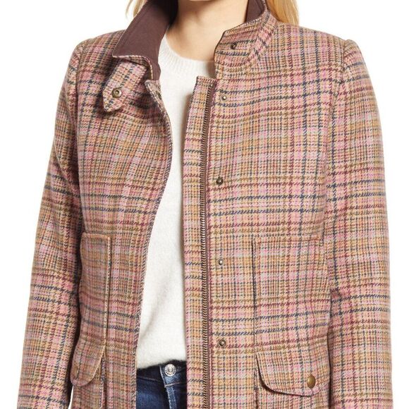 Joules Fieldcoat pink tweed jacket